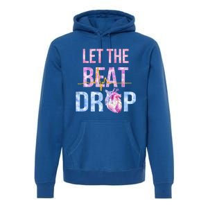 Let The Beat Drop Adenosine Funny Nurses Heartbeat Nursing Gift Premium Hoodie