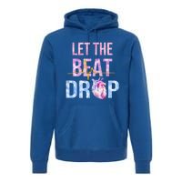 Let The Beat Drop Adenosine Funny Nurses Heartbeat Nursing Gift Premium Hoodie