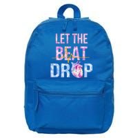 Let The Beat Drop Adenosine Funny Nurses Heartbeat Nursing Gift 16 in Basic Backpack