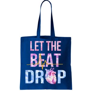 Let The Beat Drop Adenosine Funny Nurses Heartbeat Nursing Gift Tote Bag