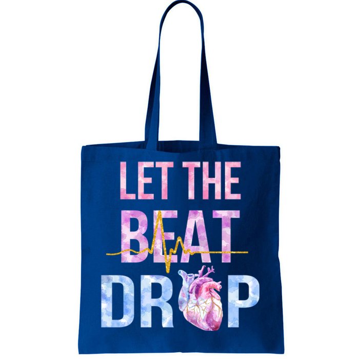 Let The Beat Drop Adenosine Funny Nurses Heartbeat Nursing Gift Tote Bag