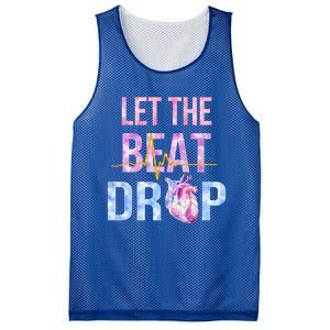 Let The Beat Drop Adenosine Funny Nurses Heartbeat Nursing Gift Mesh Reversible Basketball Jersey Tank