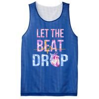 Let The Beat Drop Adenosine Funny Nurses Heartbeat Nursing Gift Mesh Reversible Basketball Jersey Tank