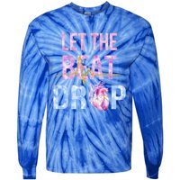 Let The Beat Drop Adenosine Funny Nurses Heartbeat Nursing Gift Tie-Dye Long Sleeve Shirt