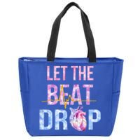 Let The Beat Drop Adenosine Funny Nurses Heartbeat Nursing Gift Zip Tote Bag