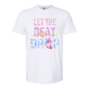 Let The Beat Drop Adenosine Funny Nurses Heartbeat Nursing Gift Softstyle CVC T-Shirt