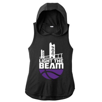 Light The Beam Sacramento Ladies PosiCharge Tri-Blend Wicking Draft Hoodie Tank