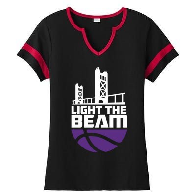 Light The Beam Sacramento Ladies Halftime Notch Neck Tee