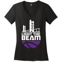 Light The Beam Sacramento Women's V-Neck T-Shirt