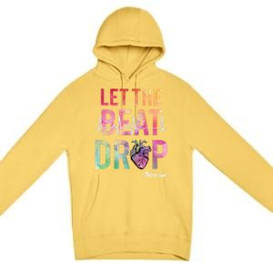 Let The Beat Drop Adenosine Funny Rn Nurses Heartbeat Cute Gift Premium Pullover Hoodie