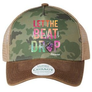 Let The Beat Drop Adenosine Funny Rn Nurses Heartbeat Cute Gift Legacy Tie Dye Trucker Hat