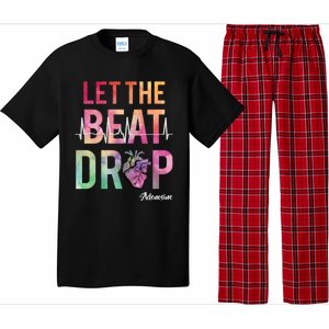 Let The Beat Drop Adenosine Funny Rn Nurses Heartbeat Cute Gift Pajama Set