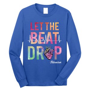 Let The Beat Drop Adenosine Funny Rn Nurses Heartbeat Cute Gift Long Sleeve Shirt