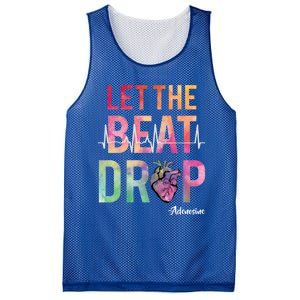 Let The Beat Drop Adenosine Funny Rn Nurses Heartbeat Cute Gift Mesh Reversible Basketball Jersey Tank