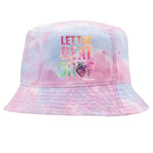 Let The Beat Drop Adenosine Funny Rn Nurses Heartbeat Cute Gift Tie-Dyed Bucket Hat