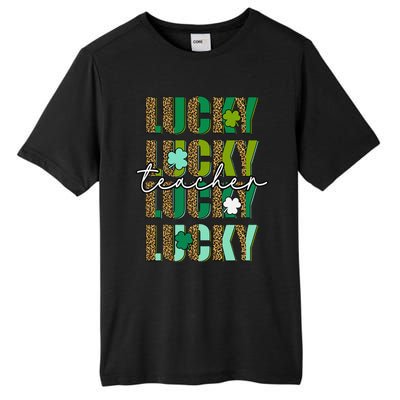 Lucky To Be A Teacher St Patricks Day School Teach Cute Tall Fusion ChromaSoft Performance T-Shirt