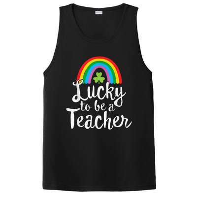 Lucky To Be A Teacher St Patricks Day School Teach PosiCharge Competitor Tank