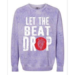 Let The Beat Drop Adenosine Heart Sciencet Hu Anatomy Gift Colorblast Crewneck Sweatshirt