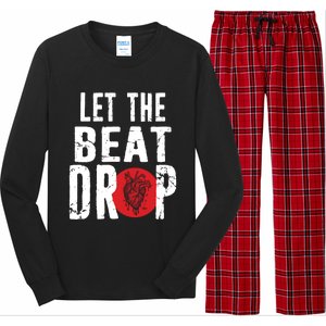 Let The Beat Drop Adenosine Heart Sciencet Hu Anatomy Gift Long Sleeve Pajama Set