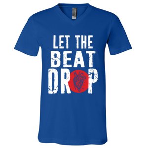 Let The Beat Drop Adenosine Heart Sciencet Hu Anatomy Gift V-Neck T-Shirt