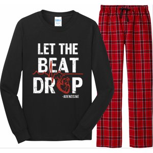 Let The Beat Drop Adenosine Nurse Gift Long Sleeve Pajama Set