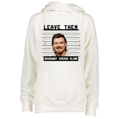 Leave Them Broadway Chairs Alone Womens Funnel Neck Pullover Hood