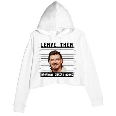 Leave Them Broadway Chairs Alone Crop Fleece Hoodie