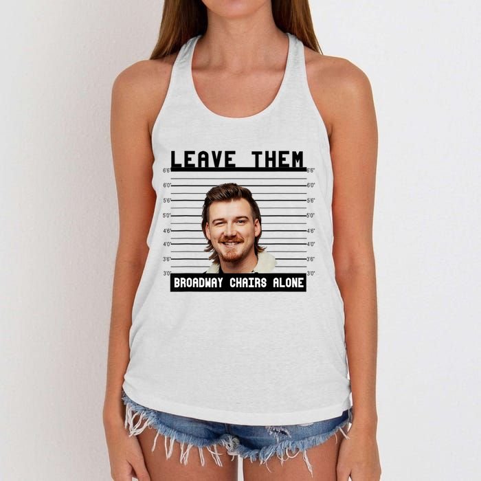 Leave Them Broadway Chairs Alone Women's Knotted Racerback Tank