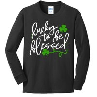 Lucky To Be Blessed Kids Long Sleeve Shirt