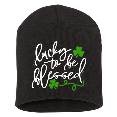 Lucky To Be Blessed Short Acrylic Beanie