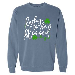 Lucky To Be Blessed Garment-Dyed Sweatshirt