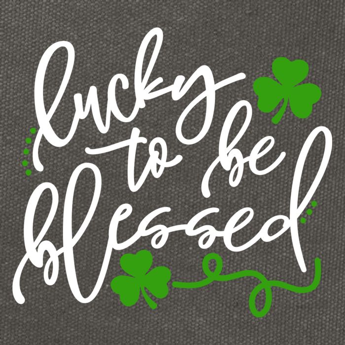 Lucky To Be Blessed Cotton Canvas Backpack