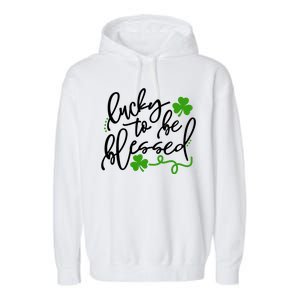 Lucky To Be Blessed Garment-Dyed Fleece Hoodie