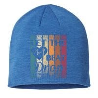 Let The Beat Drop Adenosine Vintage Distressed Cute Gift Sustainable Beanie