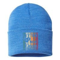 Let The Beat Drop Adenosine Vintage Distressed Cute Gift Sustainable Knit Beanie