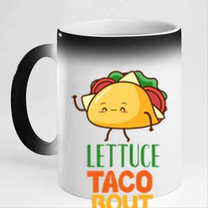 Lettuce Taco Bout Music 11oz Black Color Changing Mug