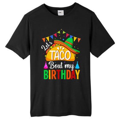 Lets Taco Bout My Birthday Cinco De Mayo Tacos Kids Tall Fusion ChromaSoft Performance T-Shirt