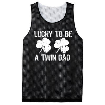 Lucky To Be A Twin Dad St Patrick's Day Mesh Reversible Basketball Jersey Tank