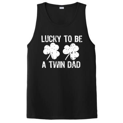 Lucky To Be A Twin Dad St Patrick's Day PosiCharge Competitor Tank