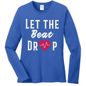 Let The Beat Drop Funny Nurse Adenosine Meaningful Gift Ladies Long Sleeve Shirt