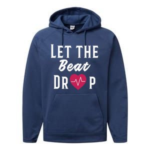 Let The Beat Drop Funny Nurse Adenosine Meaningful Gift Performance Fleece Hoodie