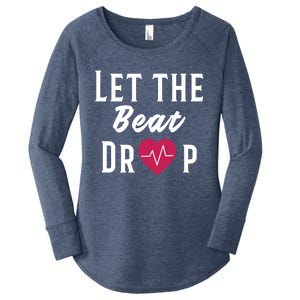 Let The Beat Drop Funny Nurse Adenosine Meaningful Gift Women's Perfect Tri Tunic Long Sleeve Shirt