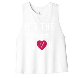 Let The Beat Drop Funny Nurse Adenosine Meaningful Gift Women's Racerback Cropped Tank