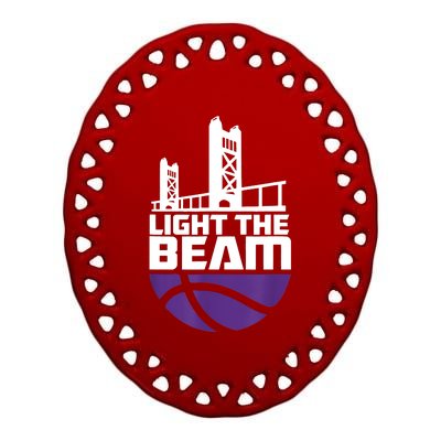 Light The Beam Sacramento Ceramic Oval Ornament