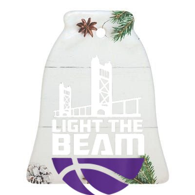 Light The Beam Sacramento Ceramic Bell Ornament