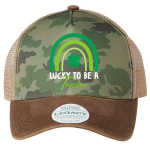 Lucky To Be A Teacher St Patricks Day Legacy Tie Dye Trucker Hat