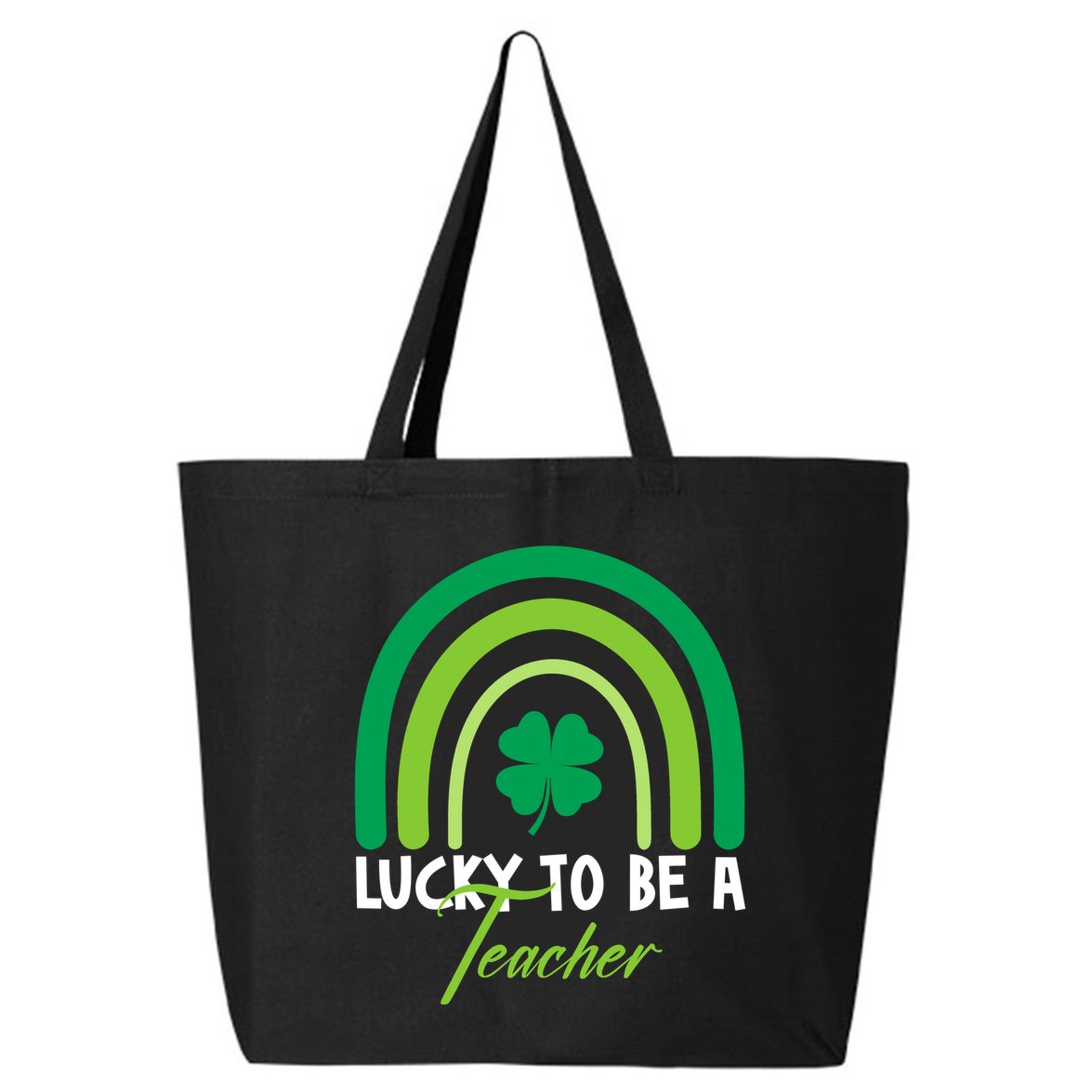 Lucky To Be A Teacher St Patricks Day 25L Jumbo Tote