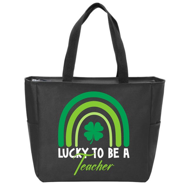 Lucky To Be A Teacher St Patricks Day Zip Tote Bag