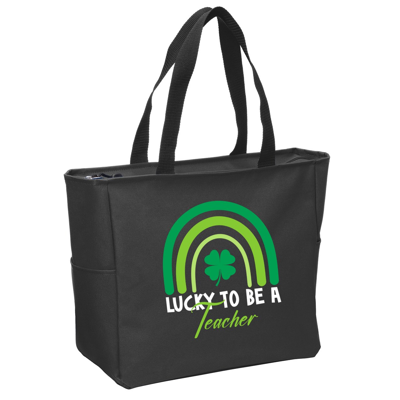 Lucky To Be A Teacher St Patricks Day Zip Tote Bag