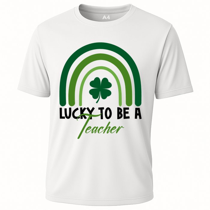 Lucky To Be A Teacher St Patricks Day Cooling Performance Crew T-Shirt